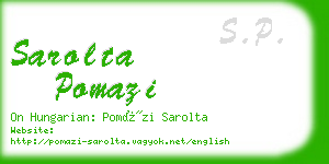 sarolta pomazi business card